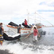 Kite-safari to Seco-Island wth wooden outrigger boats.