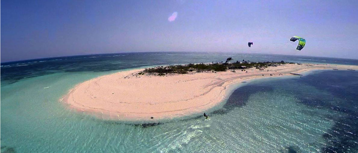 On kite-safari with Funboard Center Boracay to Seco Island, Philippines.