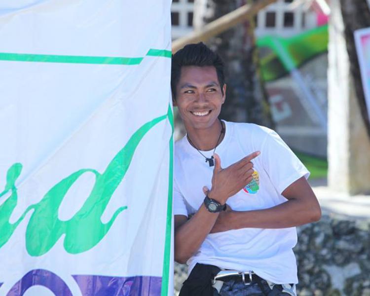 Pace 2nd for windsurf instructor Gido from FBC Boracay at the International Funboard Cup 2015.