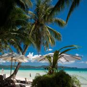 White beach auf Boracay in den Philippinen.