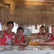 Happy wind and kitesurfers after the Red Cross Volunteer Run on Boracay White Beach.