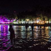 Nightime at White Beach on Boracaay Island, Philippines.