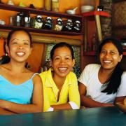 Our girls from Café Tabou gives you a warm welcome at Funboard Center Boracay