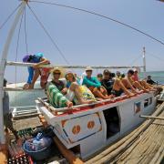 Kite Safari from Boracay to Seco Island from on the outrigger.