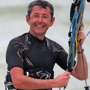 Kitestudent Nigel at Funboard Center Boracay, Philippines.